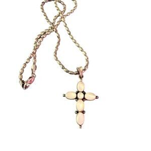925 Sterling Silver Cross Pendant AGI Necklace